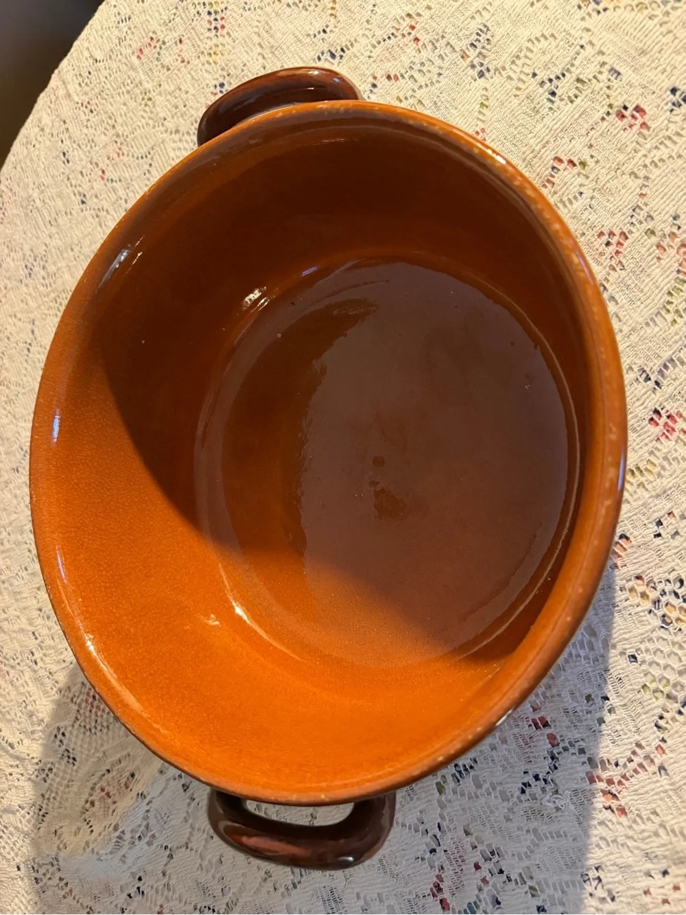 Italian Glazed Terracotta Serving Bowl